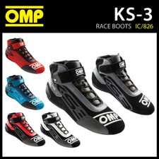 OMP KS3 KS-3 Karting Boots Kart Racing in Suede Leather 4 Colours Sizes 32-47