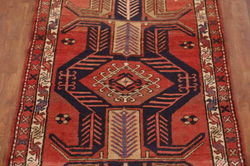 Geometric Heriiz Tribal Traditional Hand-made 9ft Hallway Runner Rug 3x9 Carpet - Picture 4 of 20