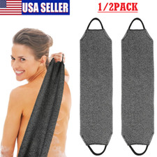 Shower Back Scrubber Cloth Bath Towel Body Brush Cleaning Strip Skin Exfoliating