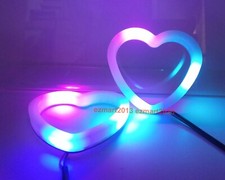 2X Dream color Chasing RGB heart halo ring Turn Signal Flash Flow series dynamic