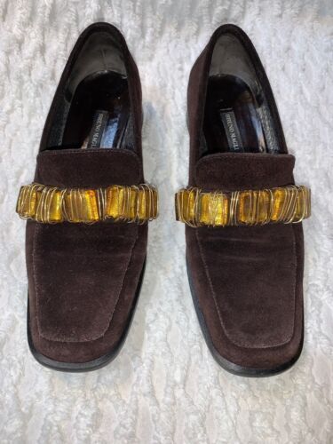 Bruno Magli Tonio Suede Penny Loafers Mens Size 9.5 Black  display picture 1