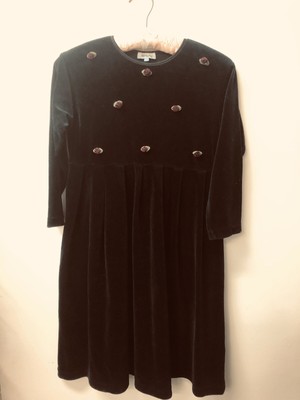 monsoon black velvet dress