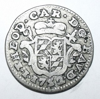 LIEGE Bishopric Jean Theodore of Baviera (1744 63) Plaquette 1752 Silver