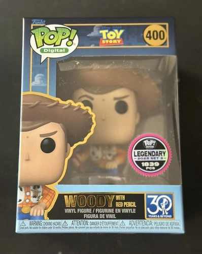 Funko Pop! Digital #400 Disney Toy Story Woody With Red Pencil Legendary LE 1839