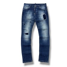 Dsquared2 Painted Distressed Ripped Skinny Je...