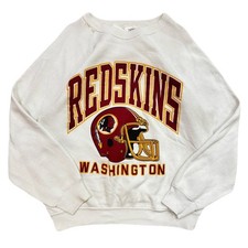 Washington Redskins NFL Helmet 90s Unisex White Crewneck Sweatshirt RM3723