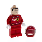 1x Lego Minifigure Racers M. Schumacher Vodafone Shell Sticker Helmet rac022s