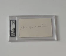 GEORGE SISLER AUTOGRAPHED MINT CUT PSA/DNA 1922 AL MVP HOF