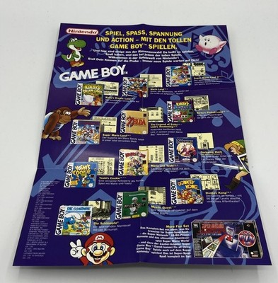Nintendo Gameboy Classic SNES Flyer Werbeflyer Beileger DMG Poster Mario Retro