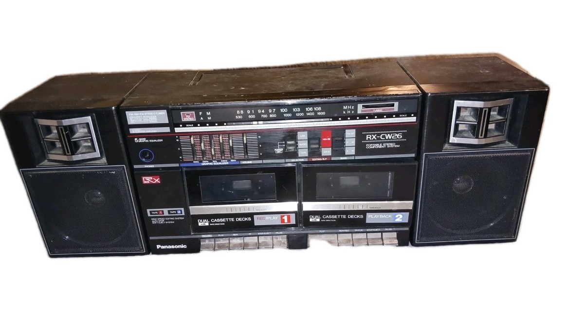 READ - Vintage Retro Panasonic RX-CW26 Stereo AM/FM Radio Cassette