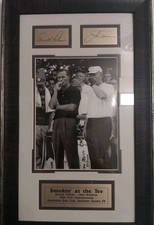 Jack Nicklaus Arnold Palmer “smoking At The tee  Signed Framed