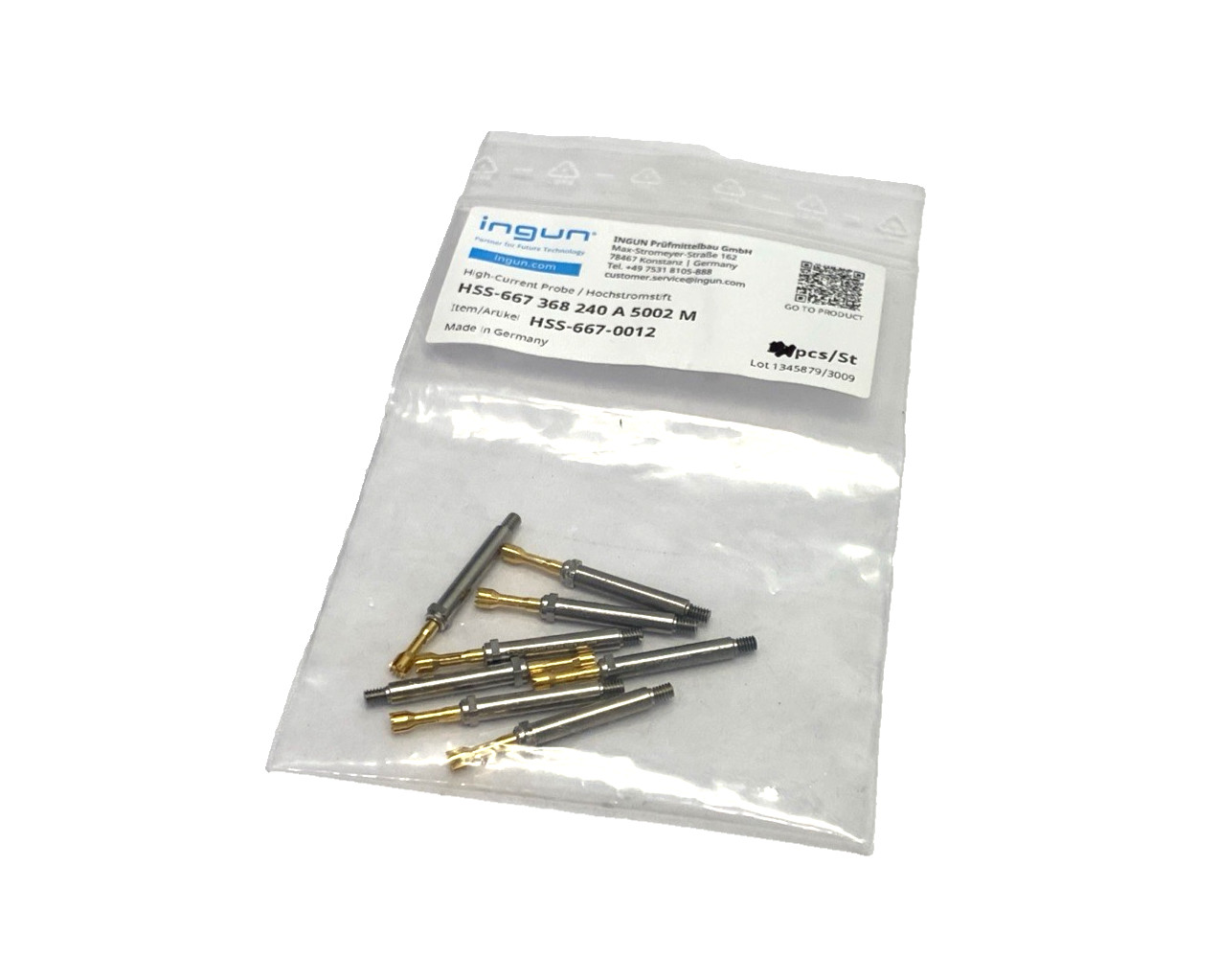 Ingun HSS-667-0012 High Current Test Probe 30A HSS-667 368 240 A 5002 M LOT OF 8