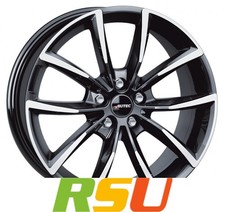 Autec Typ AS - Astana schwarz poliert 8x19" ET43 LK5 112 ML 66.5 Alufelgen 19...
