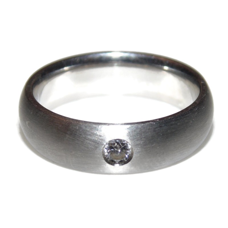 Mens New PLATINUM Diamond Comfort Fit Wedding Band Ring Sz 9.25 15.45 gr 6mm