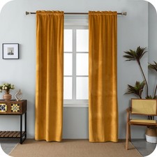 Adelaide, 1 Pair Soft Velvet Blackout Curtains, 2 Panels of 70 x 240...