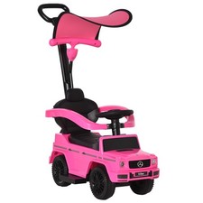 Toddlers Ride on Kids Mercedes Benz G350 Car Push Along Stroller Pink