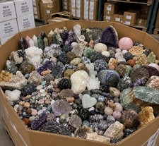 100 LB Super Crystal Mixed Lot Bulk Assortment Large  Small Natural Stones