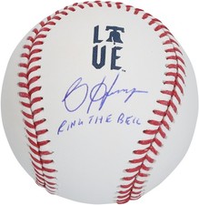 Bryce Harper Phillies Signed 2024 City Connect Baseball with Ring The Bell Insc