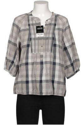 Opus Bluse Damen Oberteil Hemd Hemdbluse Gr. EU 42 Baumwolle Grau #mci5twn
