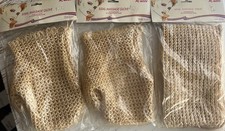 Rucci Sisal Message Bath Glove Message Strap Lot Of 3