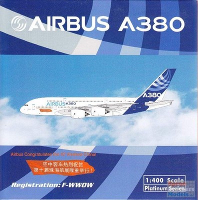 PHX1603 1:400 Phoenix Model Airbus A380-800 ''10th Airshow China'' REG #F-WWOW