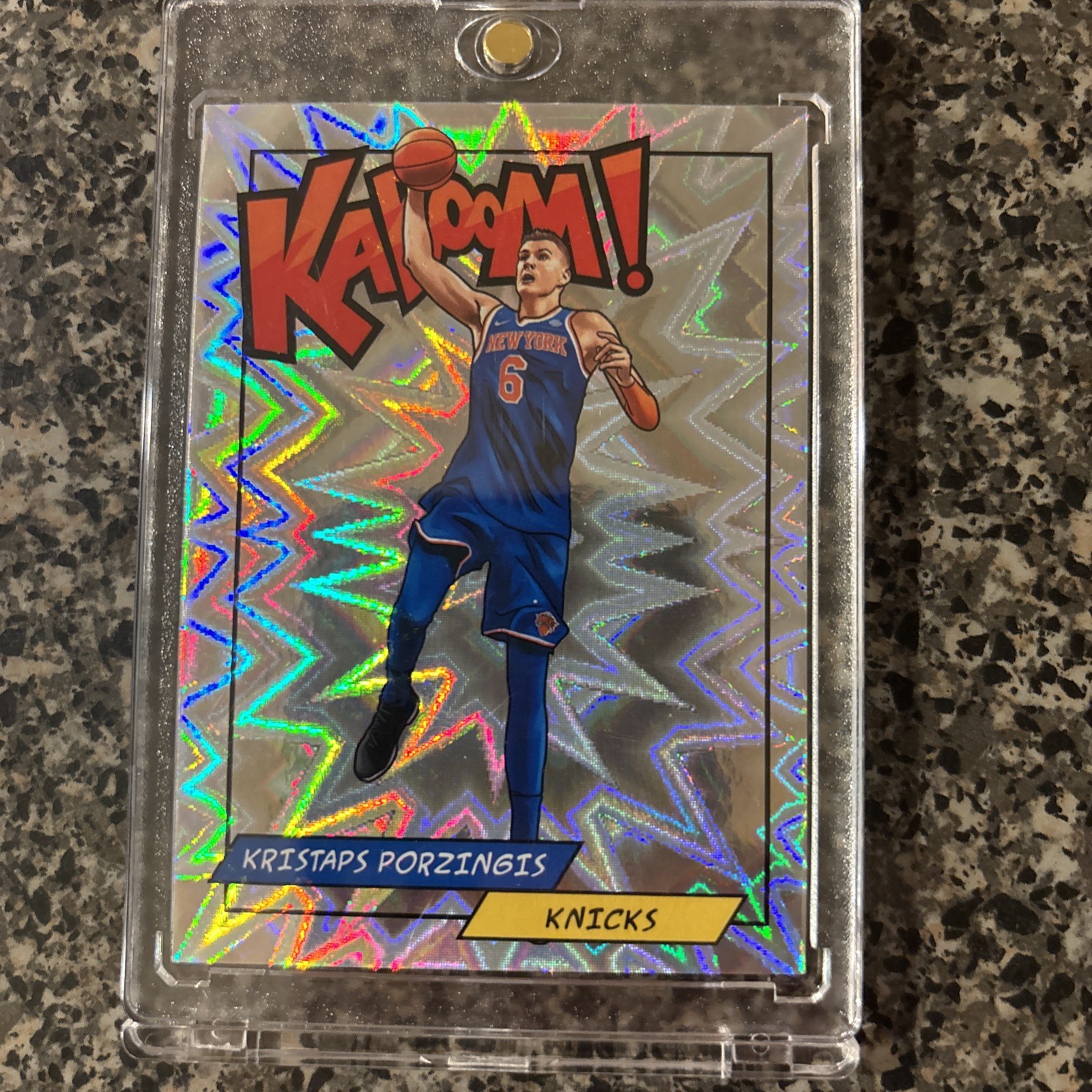 2018 Panini Kristaps Porzingis Kaboom Case Hit SSP