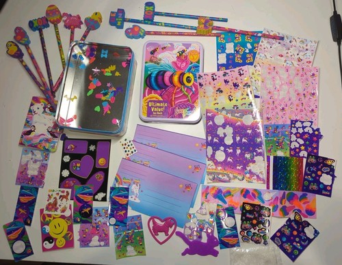 Vintage Y2K Lisa Frank Buzz Bee Stationary & Tin Lot