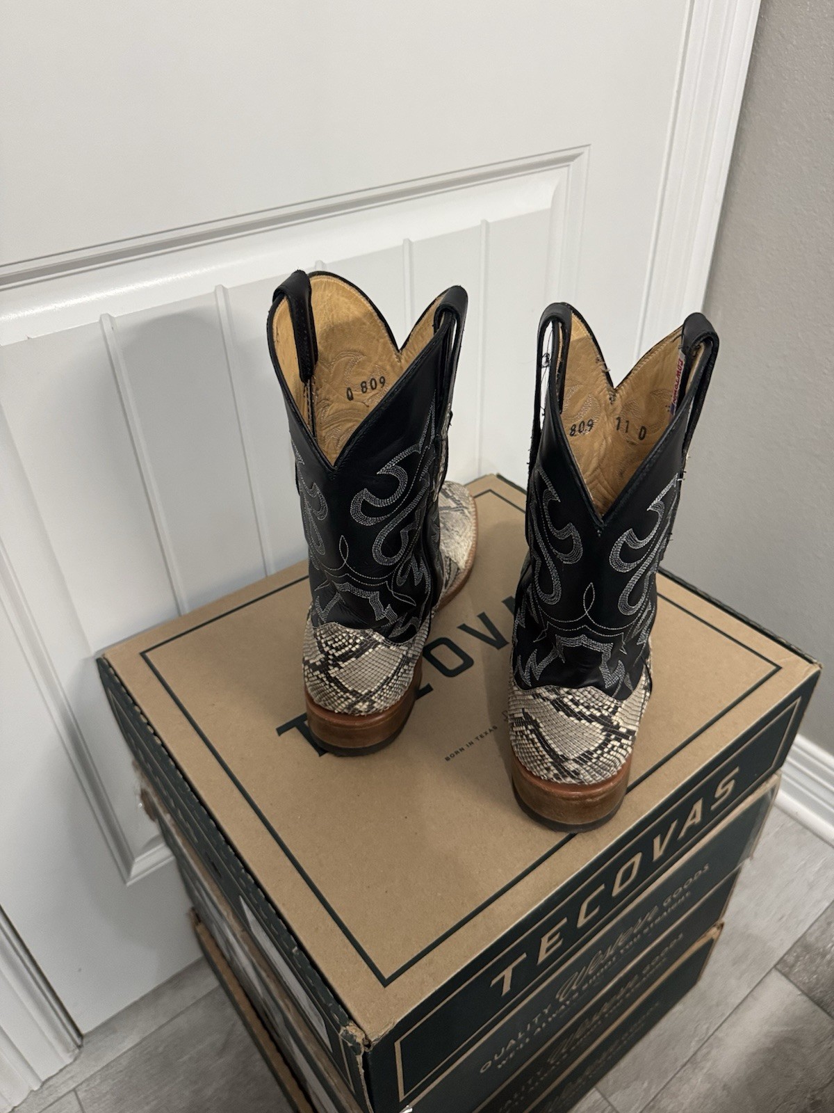 Cowtown Men’s Python Broad Square Toe Exotic Cowb… - image 2