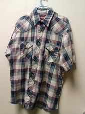 Wrangler Short Sleeve Pear Snap Western Cowboy Shirt