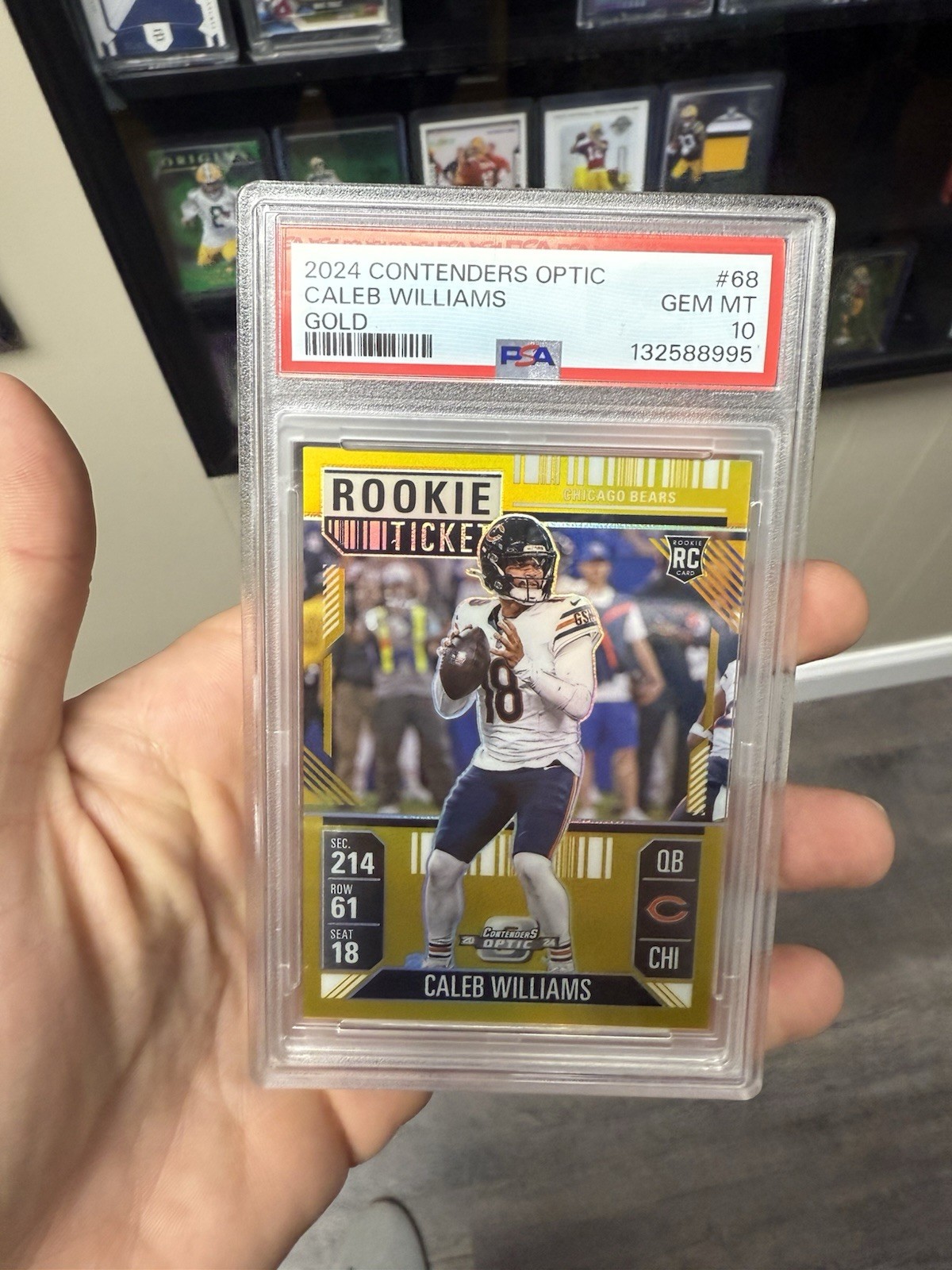 Caleb Williams Panini Contenders Optic #68 Gold