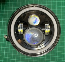 7inch LED Headlight H4 140W Angel Eyes Round Headlights 140W 1pack