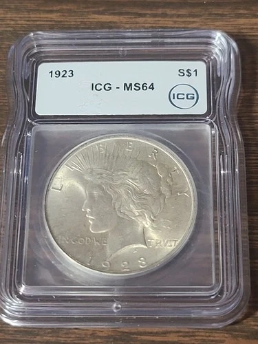 1923 Peace Silver Dollar MS64 ICG