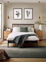 Belton Black Spindle 150cm King Size Bed Frame