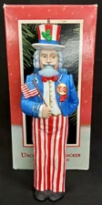 Vintage Christmas Ornament With Original Box Uncle Sam Nutcracker Hallmark 1988