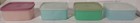 1960s Tupperware Servalier Small Square Containers Lids Lot 511-8 Set of 4 — photo 2