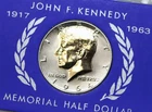 1964 50c Kennedy 90% Silver Half Dollar w/ Gold Plated Face & Reverse