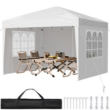 Image of VEVOR Pop Up Canopy 10 x 10 FT Pop Up Gazebo Tent with 3 Sidewalls & 2 Windows