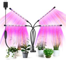 4 Head Indoor Flexible Indoor Plant Grow Light, Red Blue Clip Plant Lamp