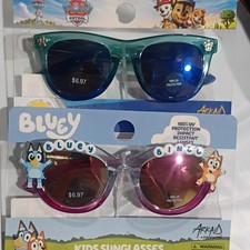 2 Pairs Sun-Staches PAW Patrol Bluey Bingo Kids Sunglasses 100 UV Impact