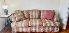Broyhill  Red And Ivory Stripe Sofa