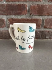 Vintage  DaySpring Walk by Faith 11 Cor 5:7 Shoes Coffee Tea Mug 1982 VG+