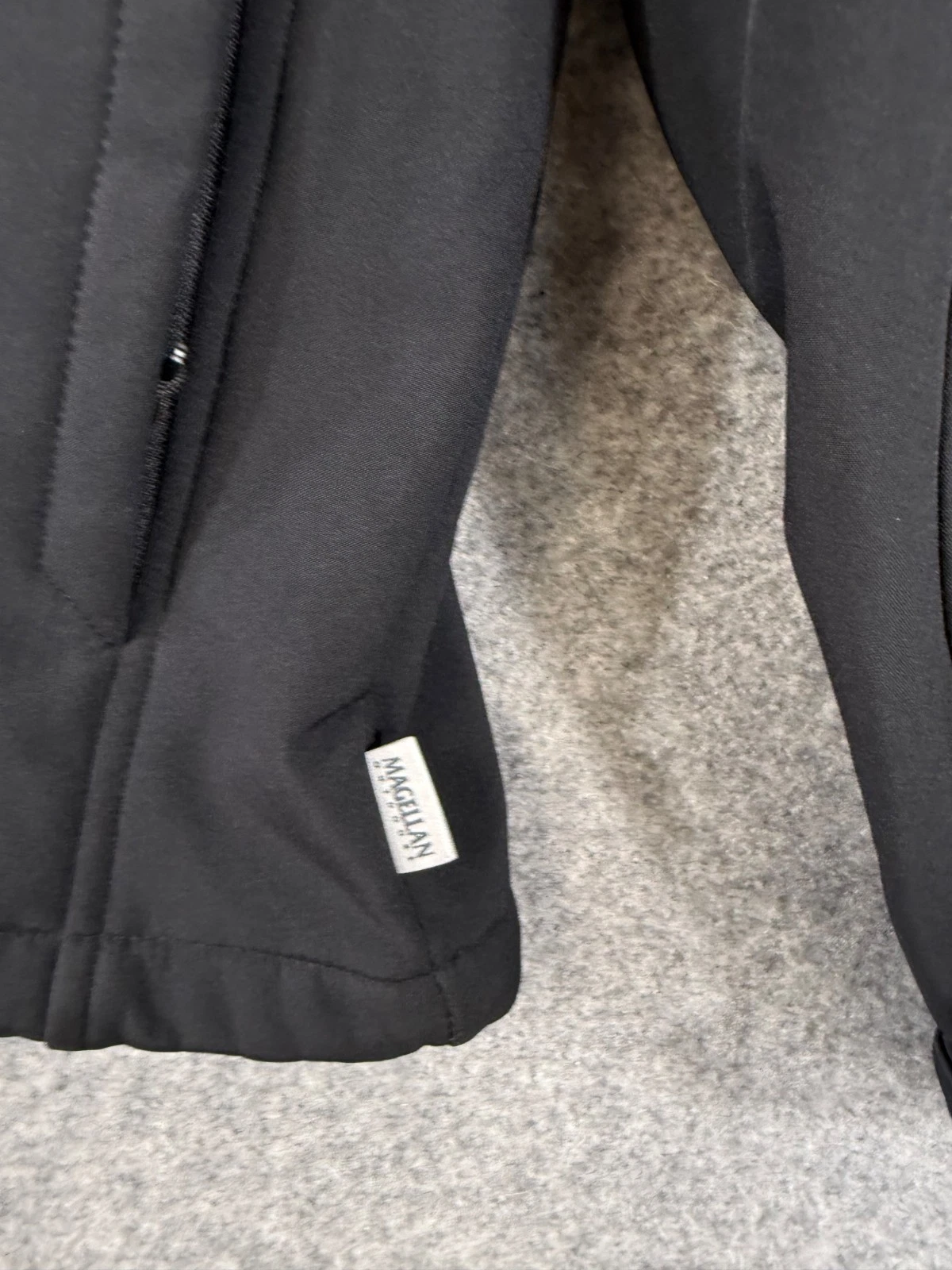 Magellan Softshell Jacket Mens M Black Fleece Lined Classic Fit Full Zip Stretch image 6