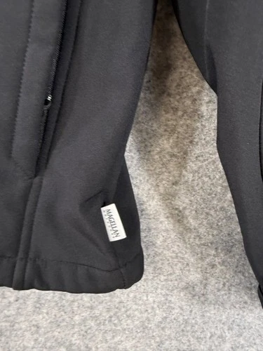 Magellan Softshell Jacket Mens M Black Fleece Lined Classic Fit Full Zip Stretch image 6