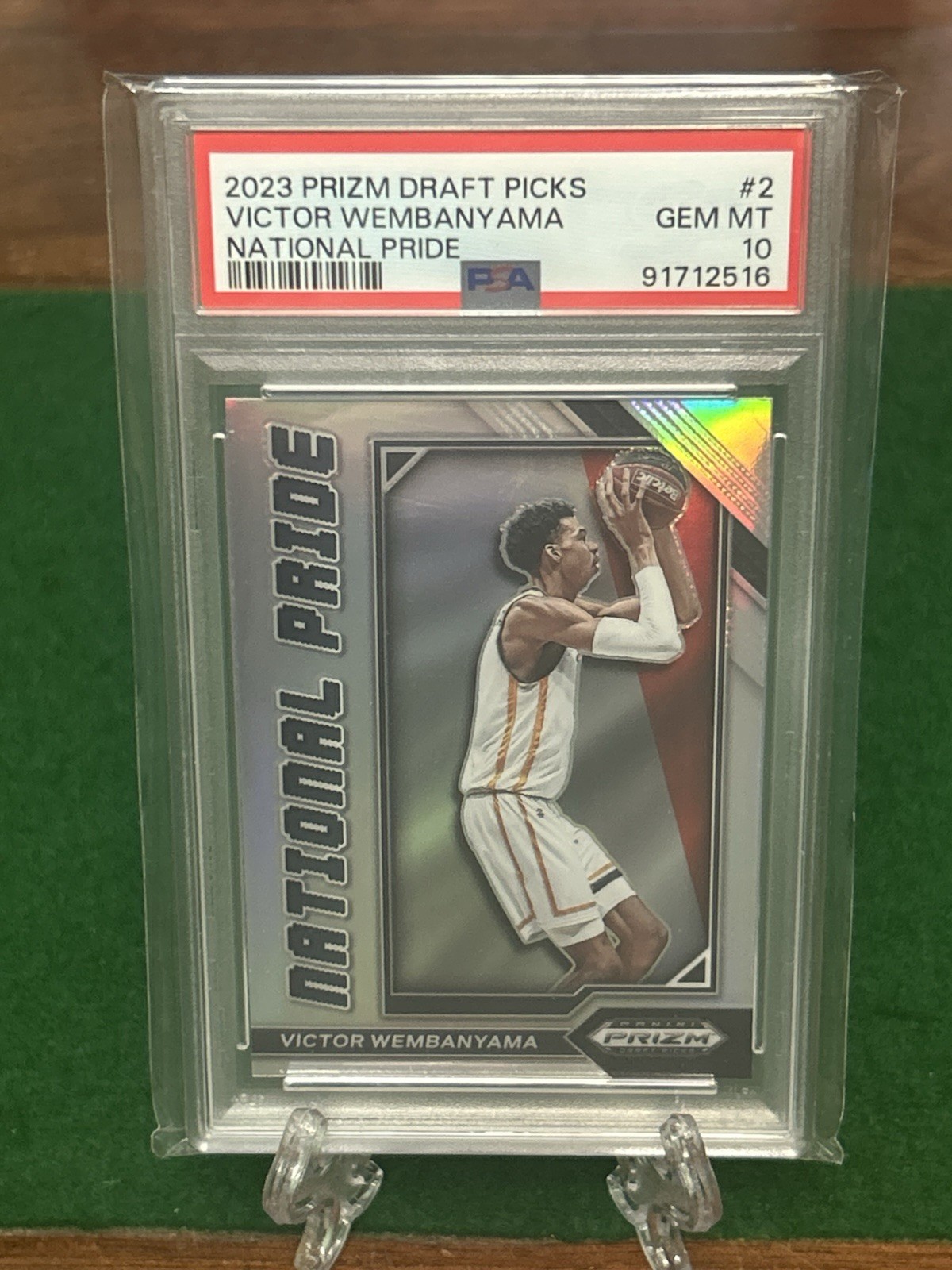 2023 Prizm Draft Picks National Pride Victor Wembanyama #2 SSP Spurs RC PSA 10