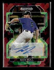2022 Panini Prizm Draft Picks #PDP203 Nick Hull Auto Burgundy Cracked Ice /12