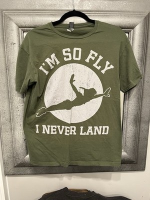Disney I m So Fly I Never Land Green Peter Pan Size Lg