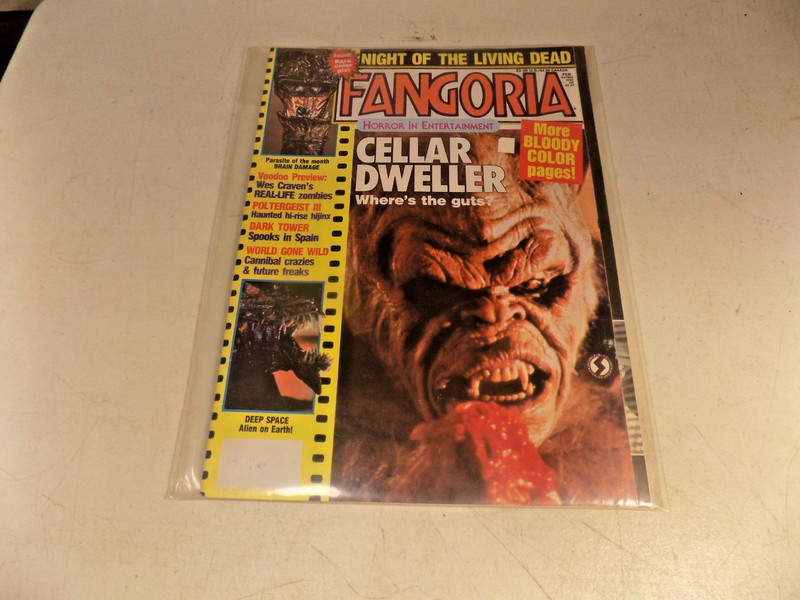Vintage Fangoria Magazine #71 Feb 1988 Night Living Dead Cellar Dweller Serpent