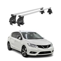 Menabo DachträGer GrundtäGer FüR Nissan Pulsar 2014-2018 50Kg Stahl Silber 2 Tlg