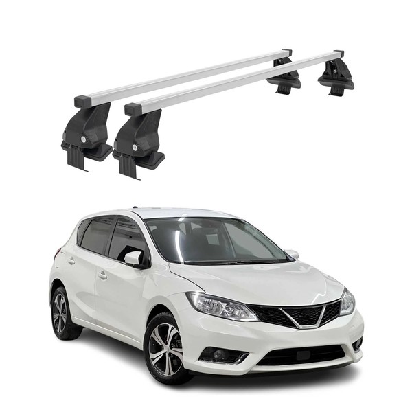 Menabo DachträGer GrundtäGer FüR Nissan Pulsar 2014-2018 50Kg Stahl Silber 2 Tlg-image