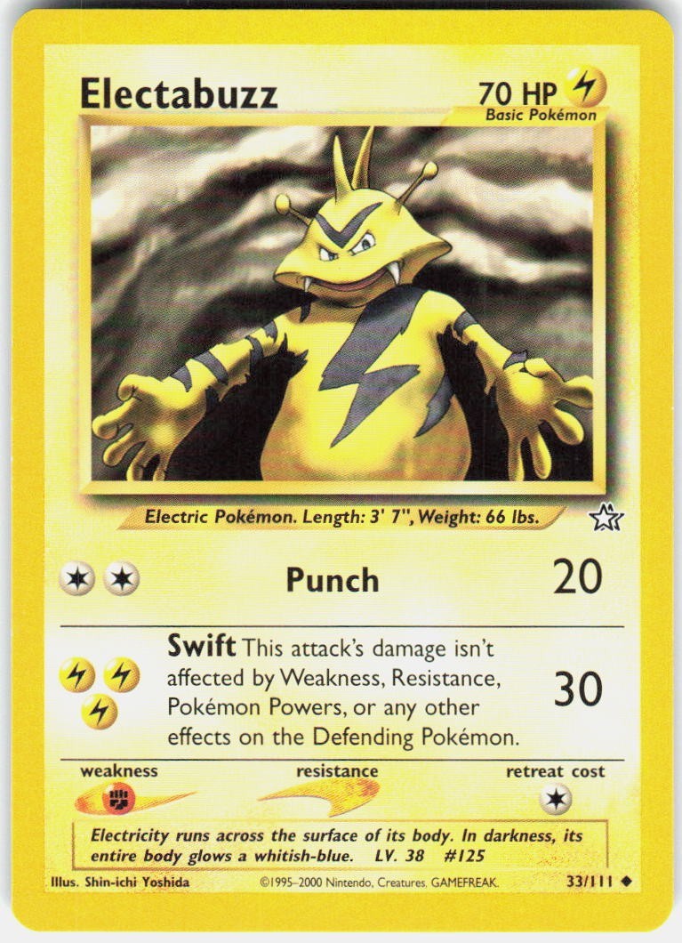 Electabuzz 033/111 Uncommon Neo Genesis Pokemon EN Unlimited LP